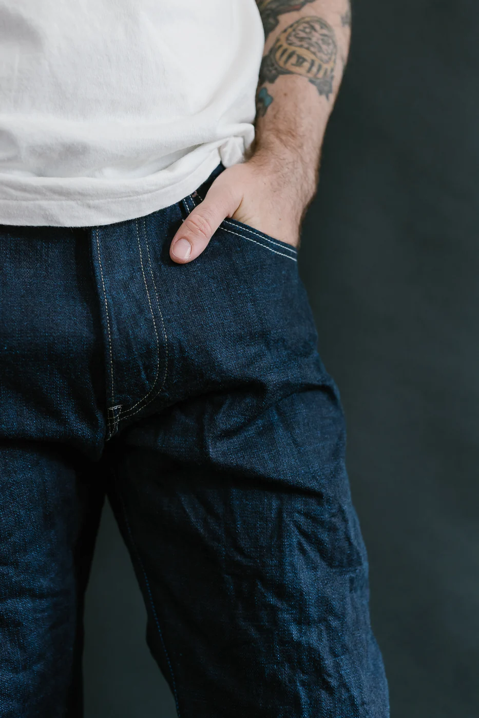 TNK101TB - 16.5oz "YURAI" Selvedge Natural Indigo x Cobalt - Regular Straight - Image 17