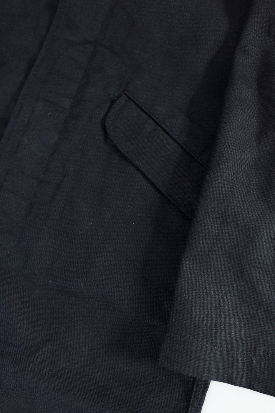 10oz - Trench Coat Dry Waxed Canvas - Black - Image 5