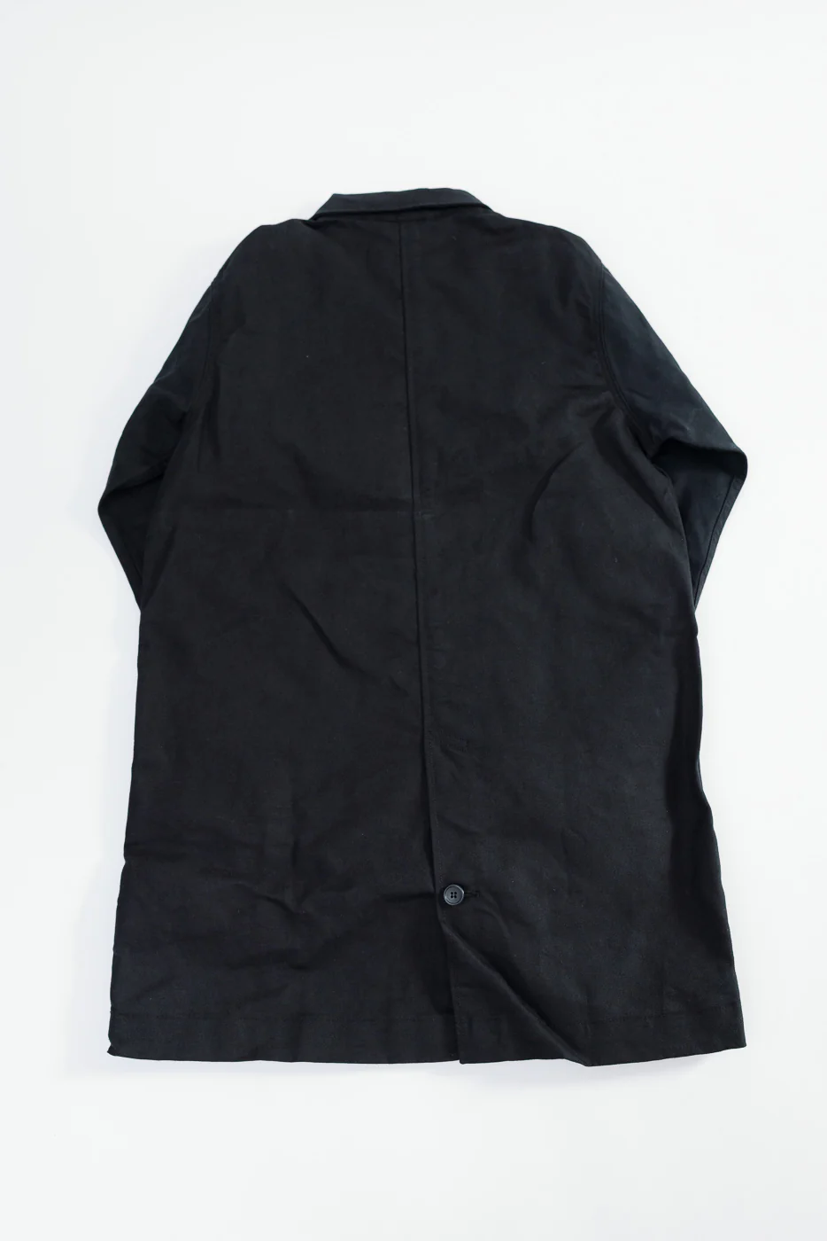 10oz - Trench Coat Dry Waxed Canvas - Black - Image 6