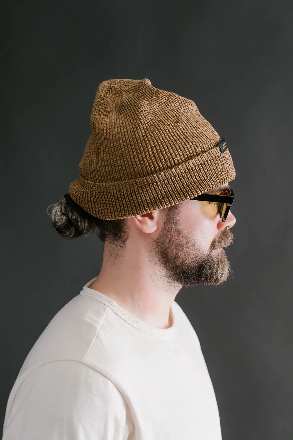 Wool Knit Watch Cap - Dark Tan - Image 6